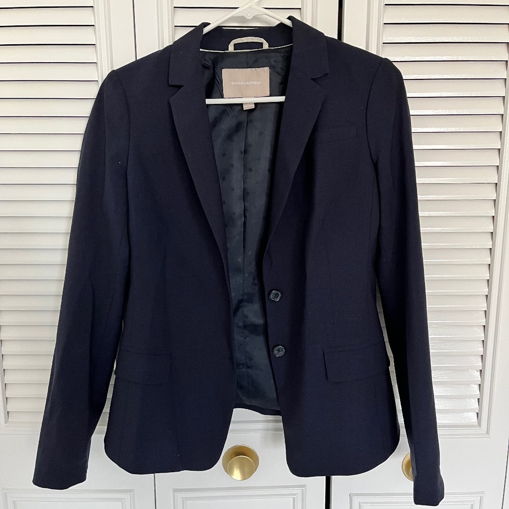 Classic blue suit. Banana Republic